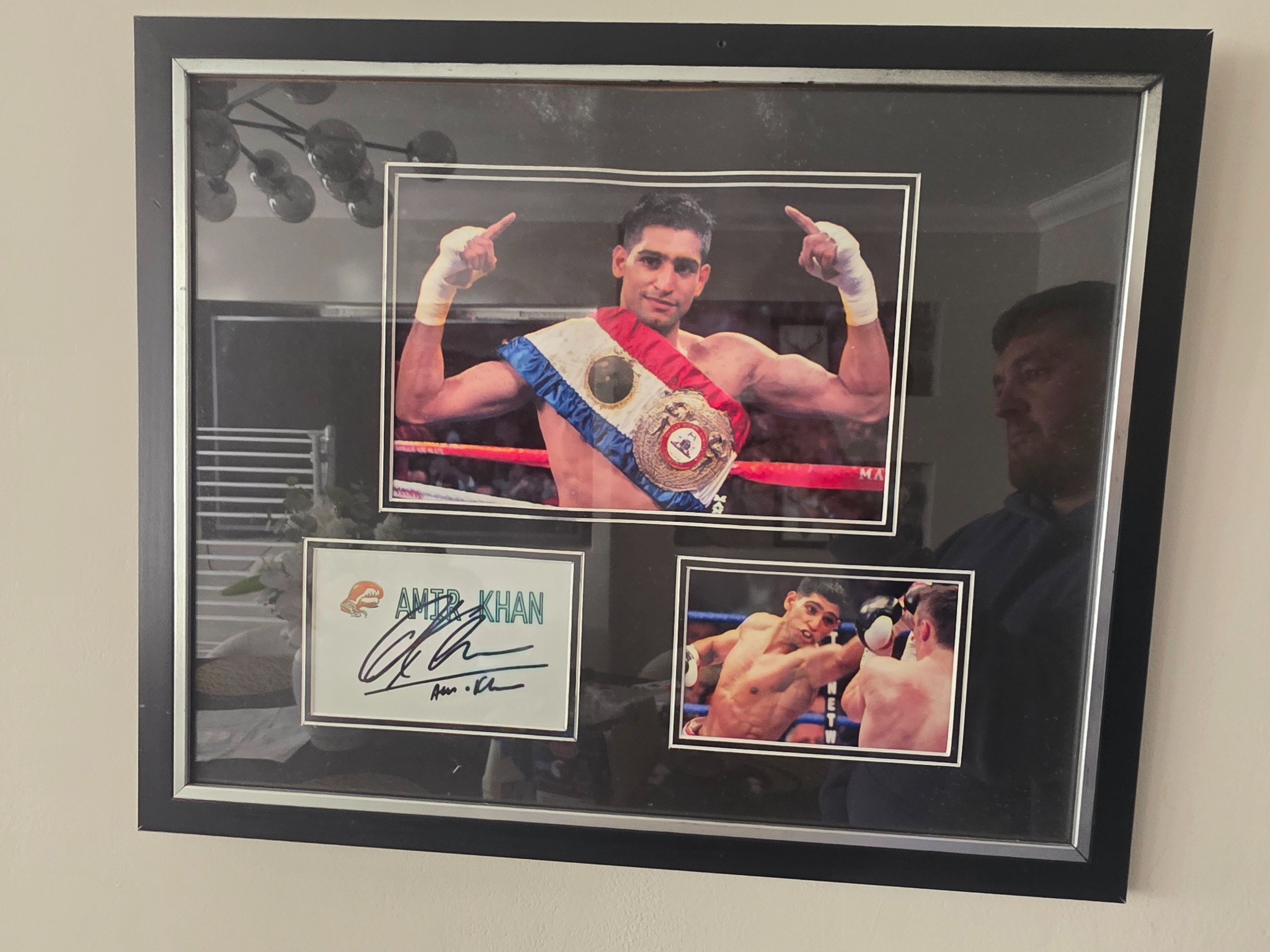 Owner photograph: Amir Khan Framed Boxing Photo Display