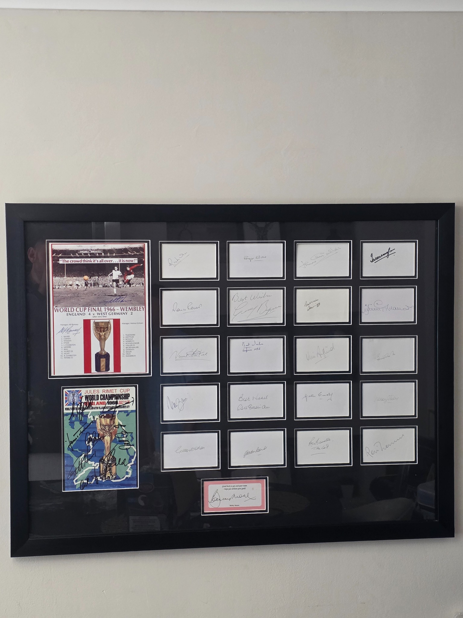 Owner photograph: England 1966 World Cup Framed Autograph Display
